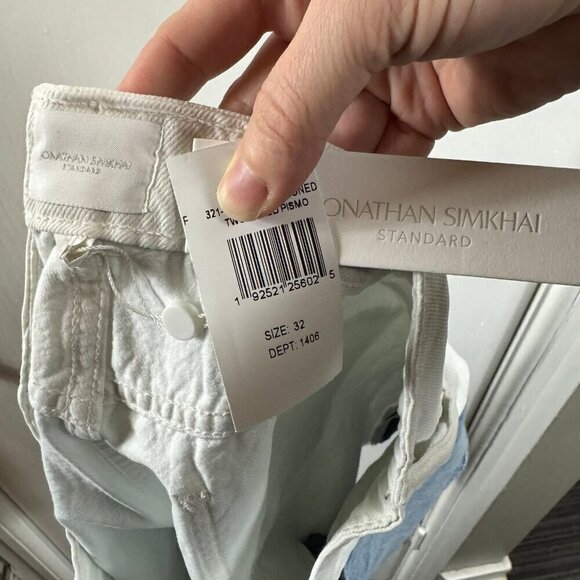 JONATHAN SIMKHAILeo High Rise Denim Shorts In Two-toned Pismo$195 - Picture 9 of 10